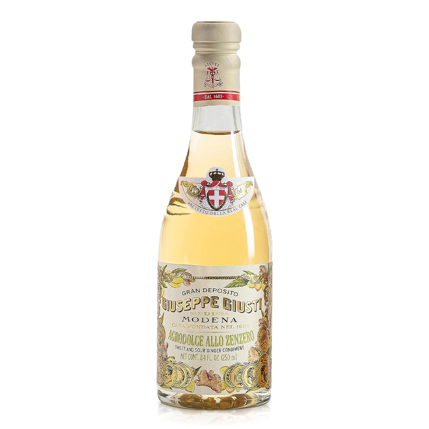 Giusti Ginger Vinegar Sweet and Sour Gourmet Fruit Condiment from Modena, Italy - by Giusti