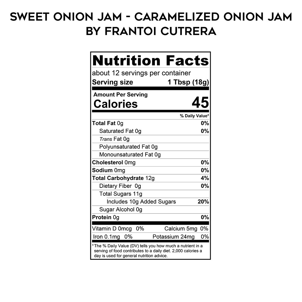 Sweet Onion Jam - Caramelized Onion Jam by Frantoi Cutrera