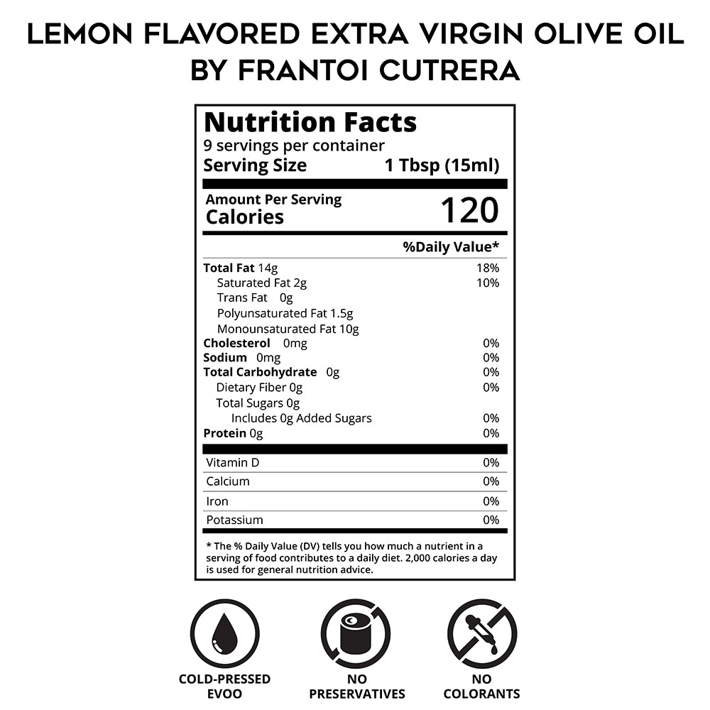 Lemon Flavored Extra Virgin Olive Oil by Frantoi Cutrera