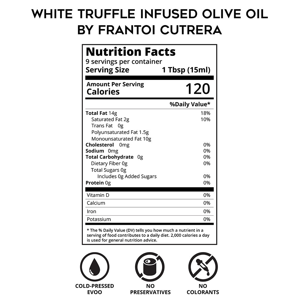 White Truffle Infused Olive Oil by Frantoi Cutrera