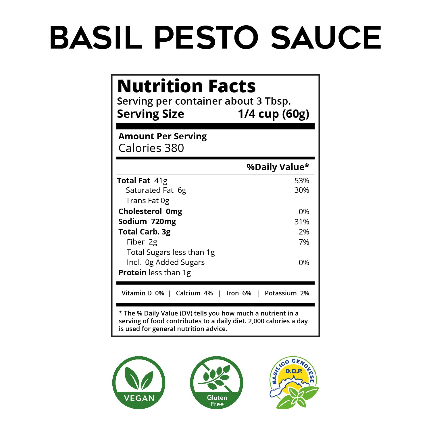 Basil Pesto Sauce - Ligurian Pesto From Italy - Vegan - by ROI