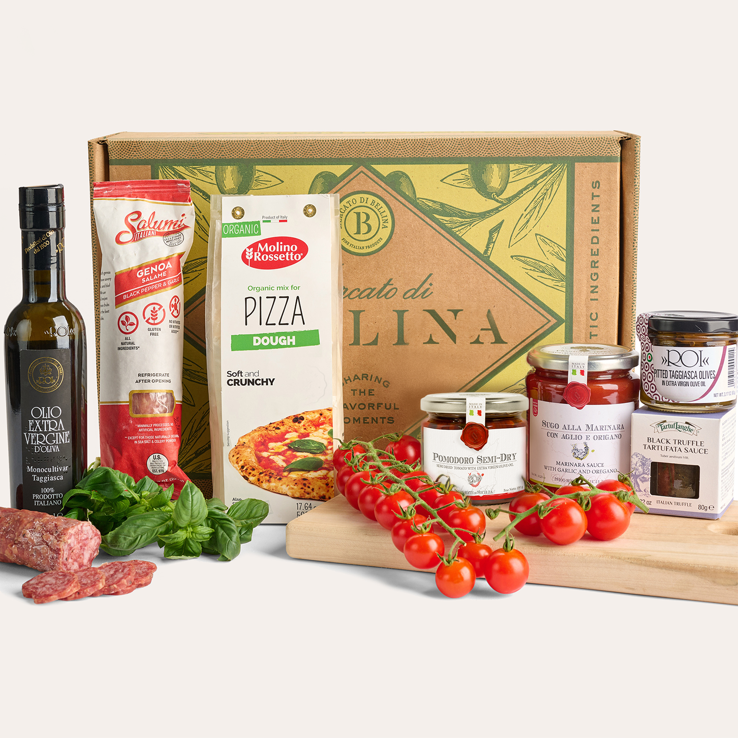 Ultimate Italian Pizza Party Basket with Truffle & Salami