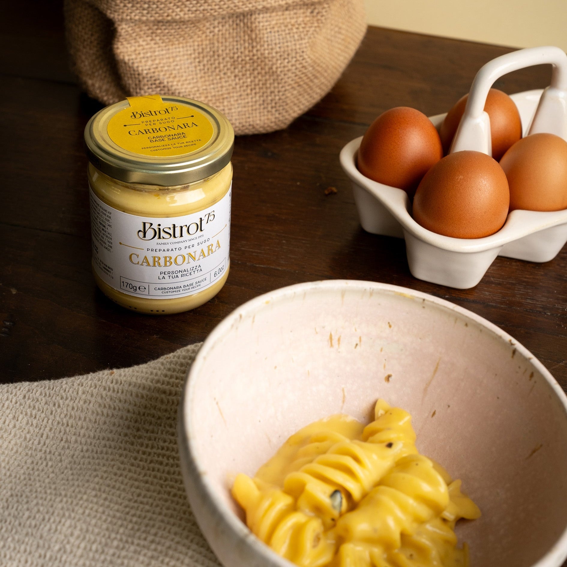 Carbonara Base, Authentic Roman Recipe, No Cream - By Bistrot75