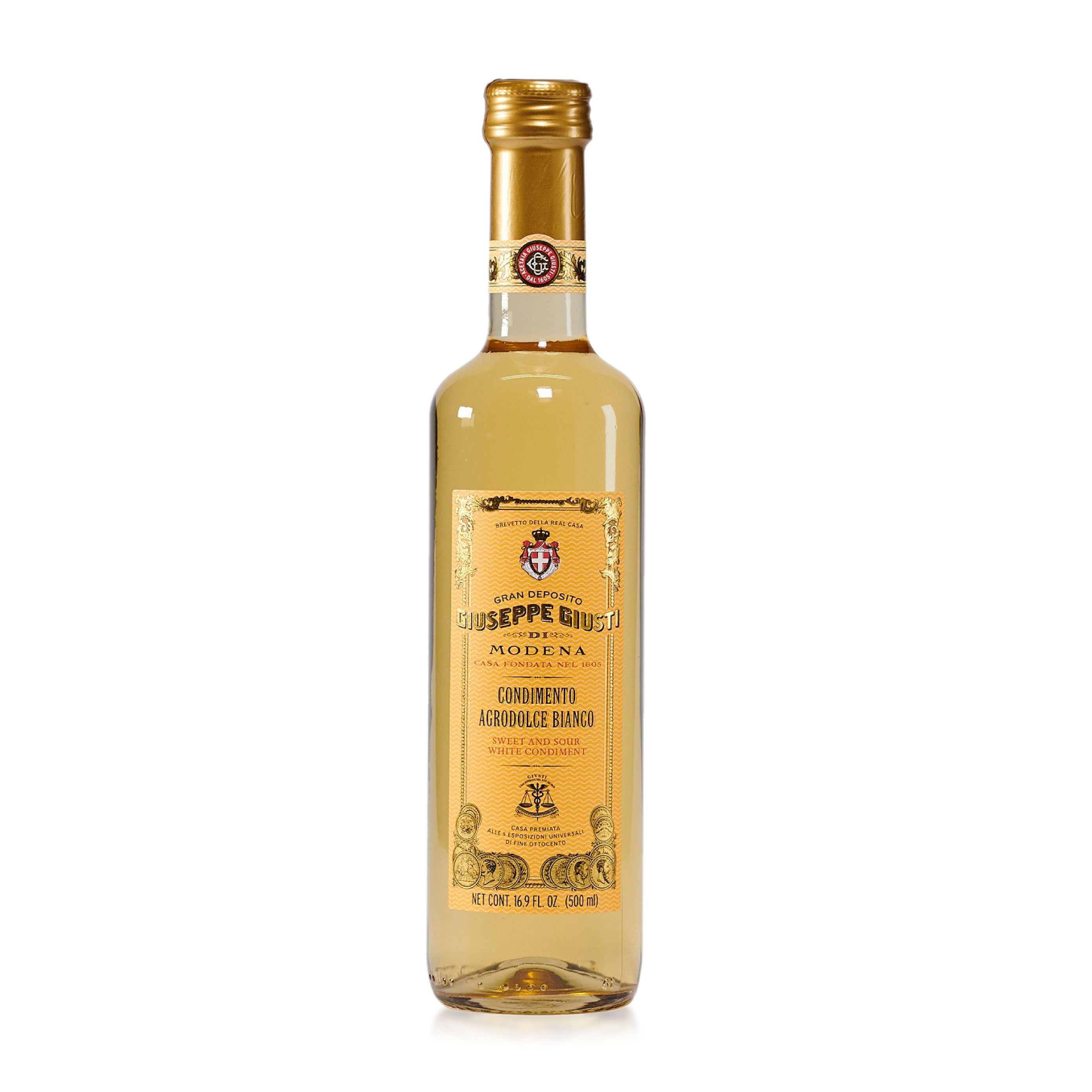 White Balsamic vinegar condiment of Modena by Giusti
