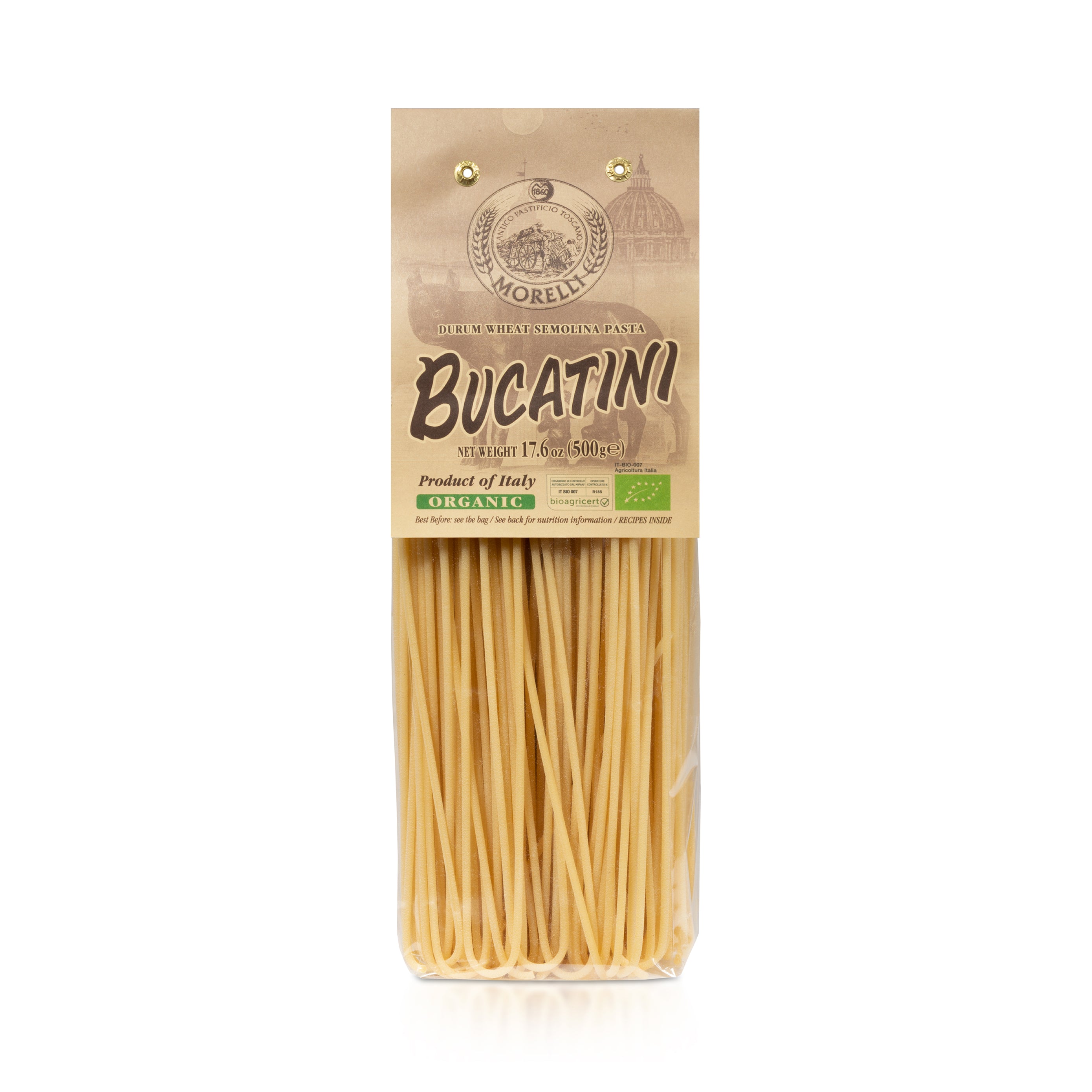 Morelli Organic Bucatini Pasta Noodles