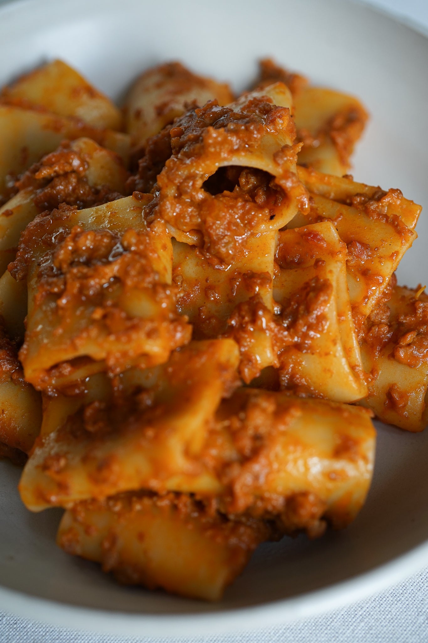 Gluten free paccheri al ragù