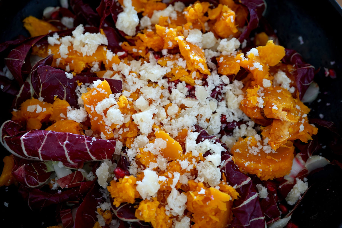 Pumpkin and radicchio salad