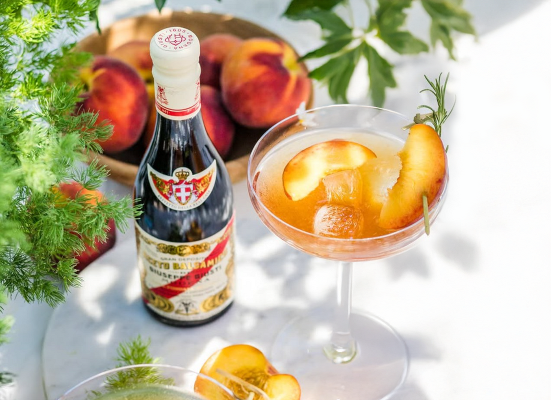 Discover four unique cocktail recipes that incorporate the rich, complex flavors of Giusti 5 Gold Medals Balsamic Vinegar of Modena