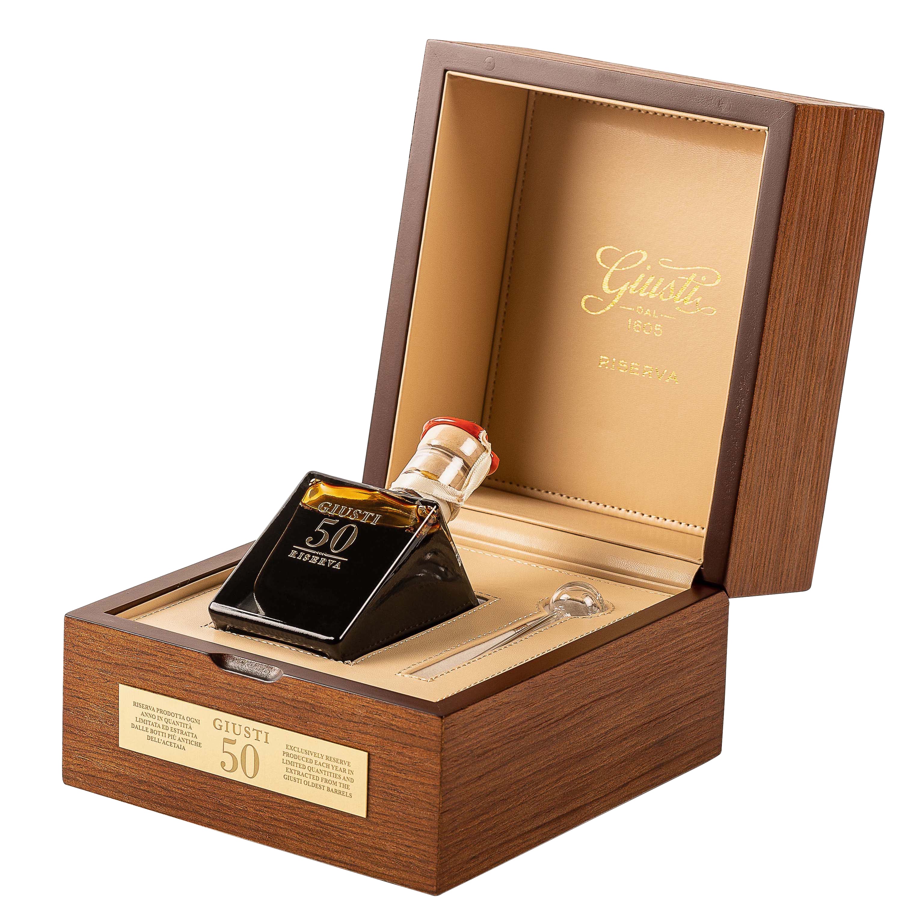 Riserve Traditional 50-Year Balsamic Vinegar and Box by Giusti