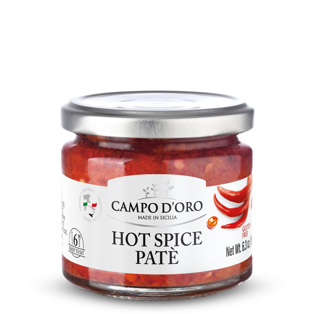 Hot Pepper Rustic Paté, Spicy Sicilian Spread - By Campo d'Oro