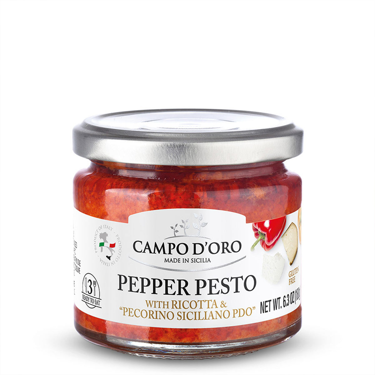 Pepper Pesto with Ricotta & Sicilian Pecorino PDO - By Campo d'Oro