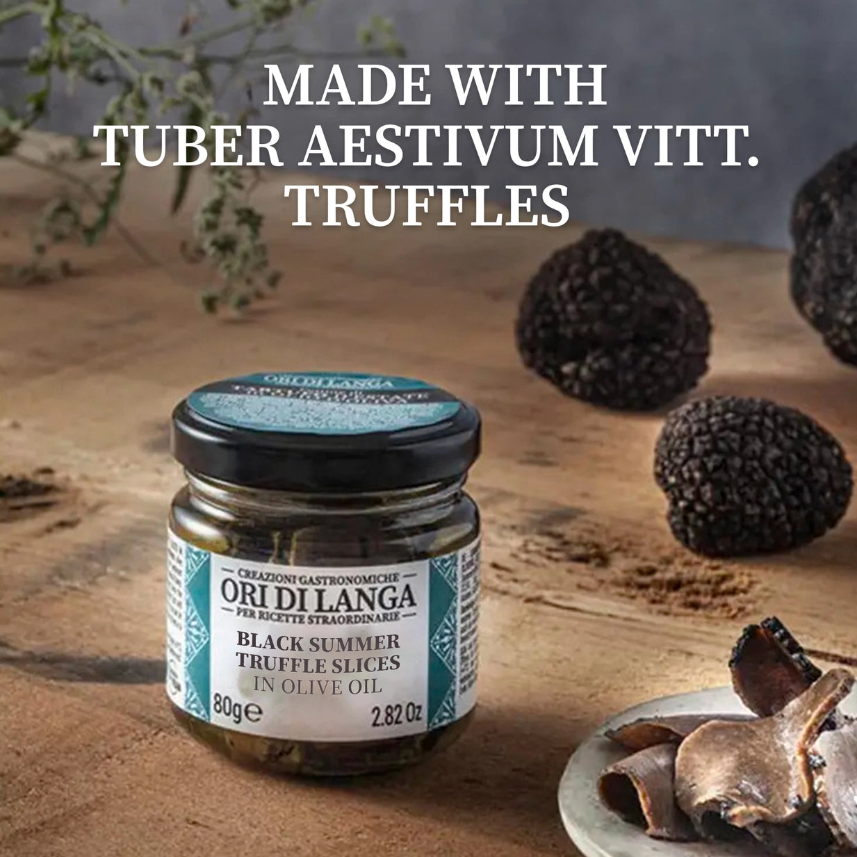 Black Summer Truffle Slices in Olive Oil by Ori Di Langa