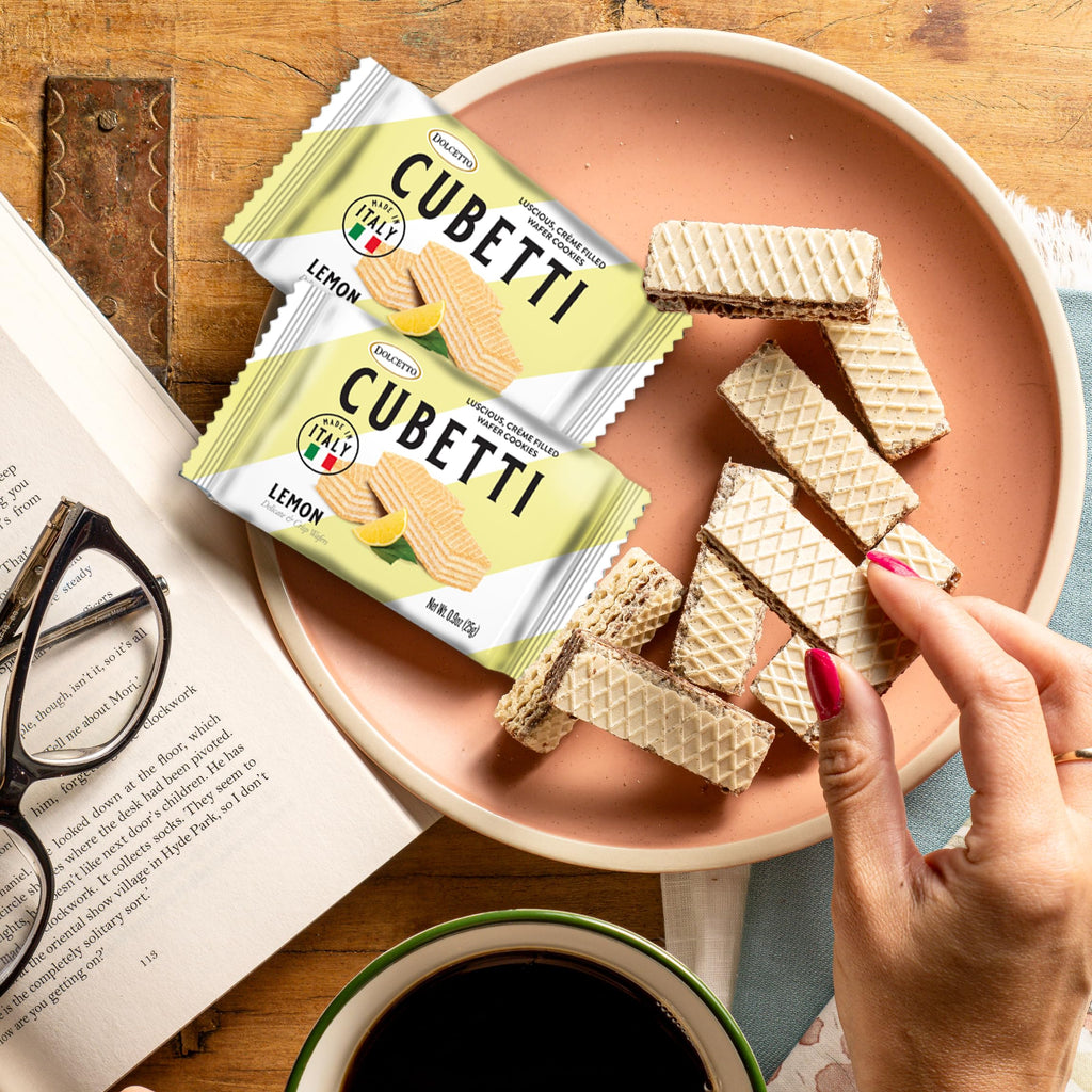 Cubetti Creme Filled Wafer Cookies, Lemon Cream - By Dolcetto