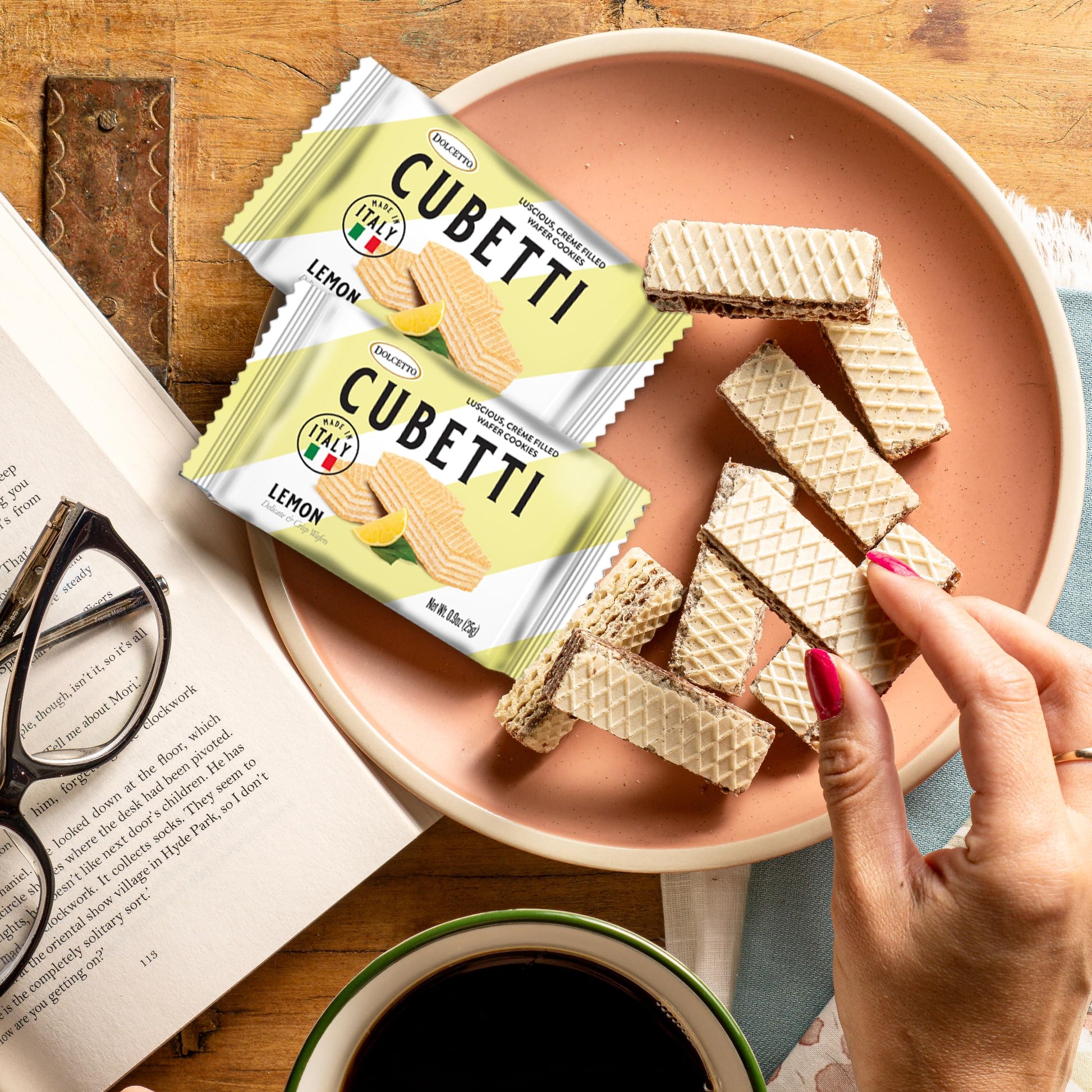 Cubetti Creme Filled Wafer Cookies, Lemon Cream - By Dolcetto