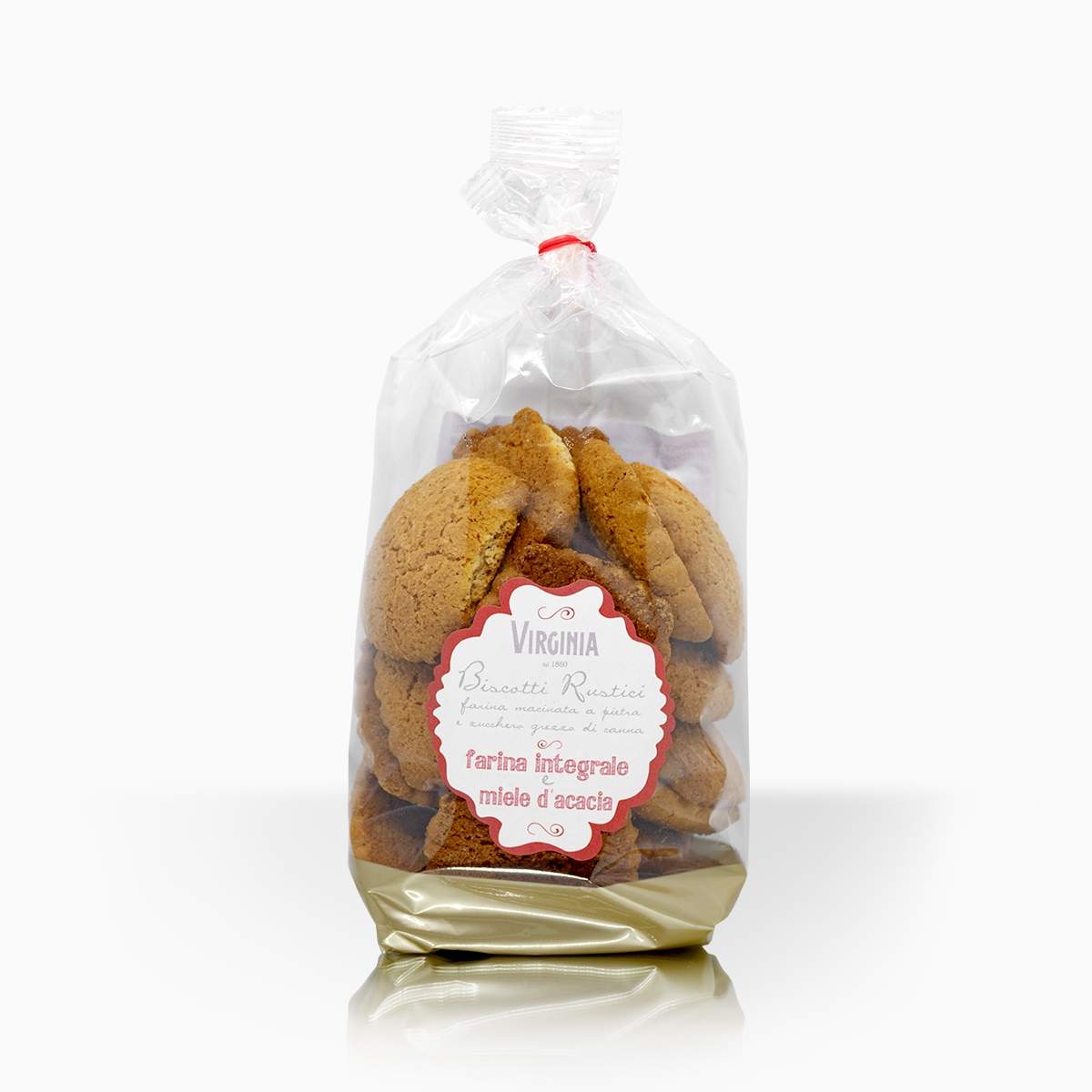Bag of Amaretti Virginia rustic Italian cookies flavored with acacia honey