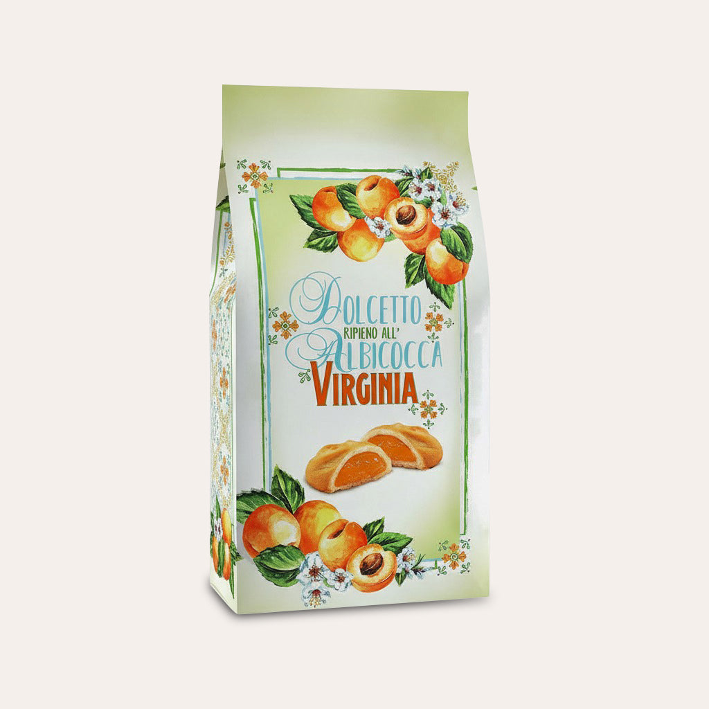 Box of Amaretti Virginia apricot fruit-filled shortbread cookies, 180g