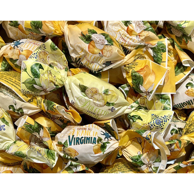 Individually wrapped Amaretti Virginia lemon shortbread cookies with fruit filling