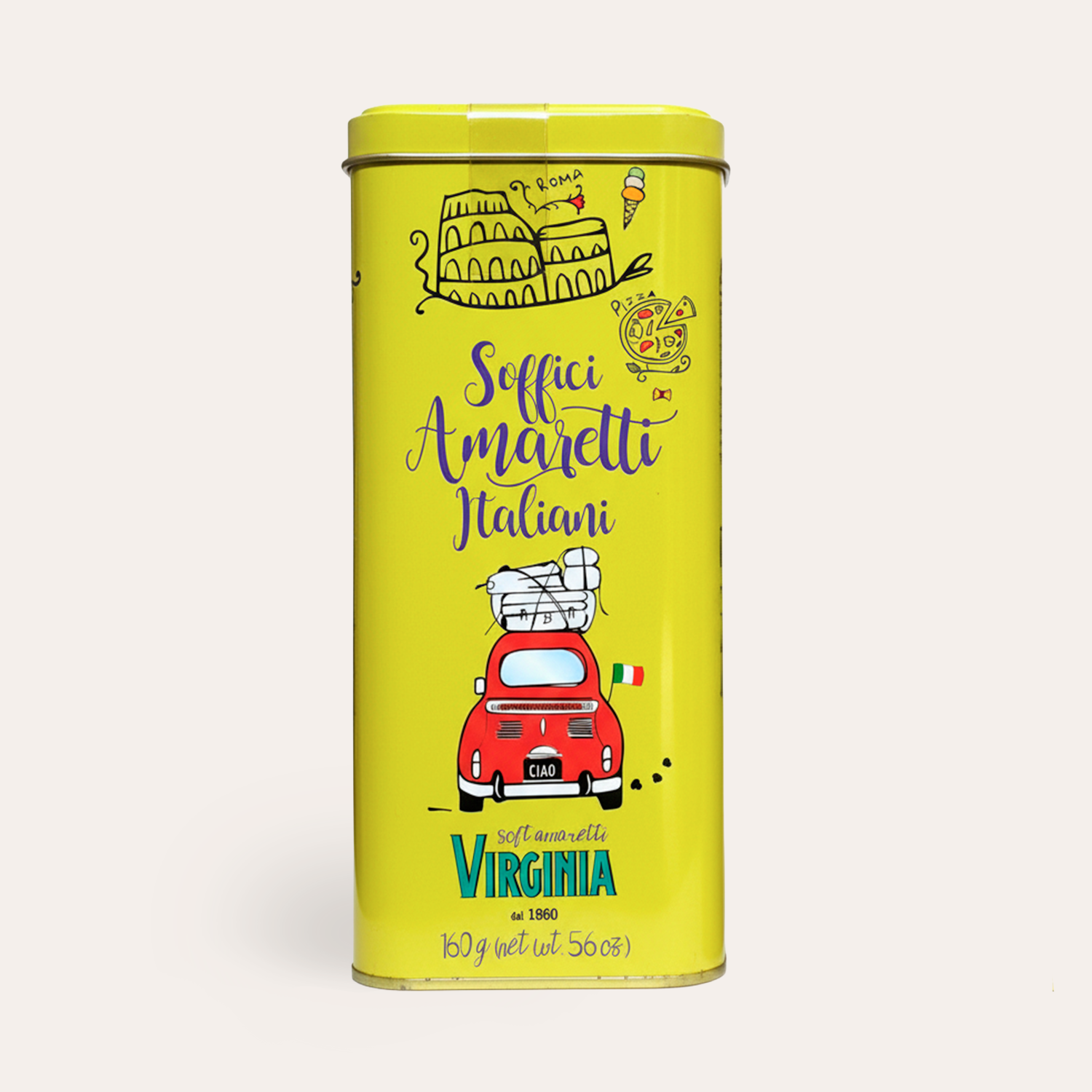 Gourmet Italian Cookie Tin - By Amaretti Virginia