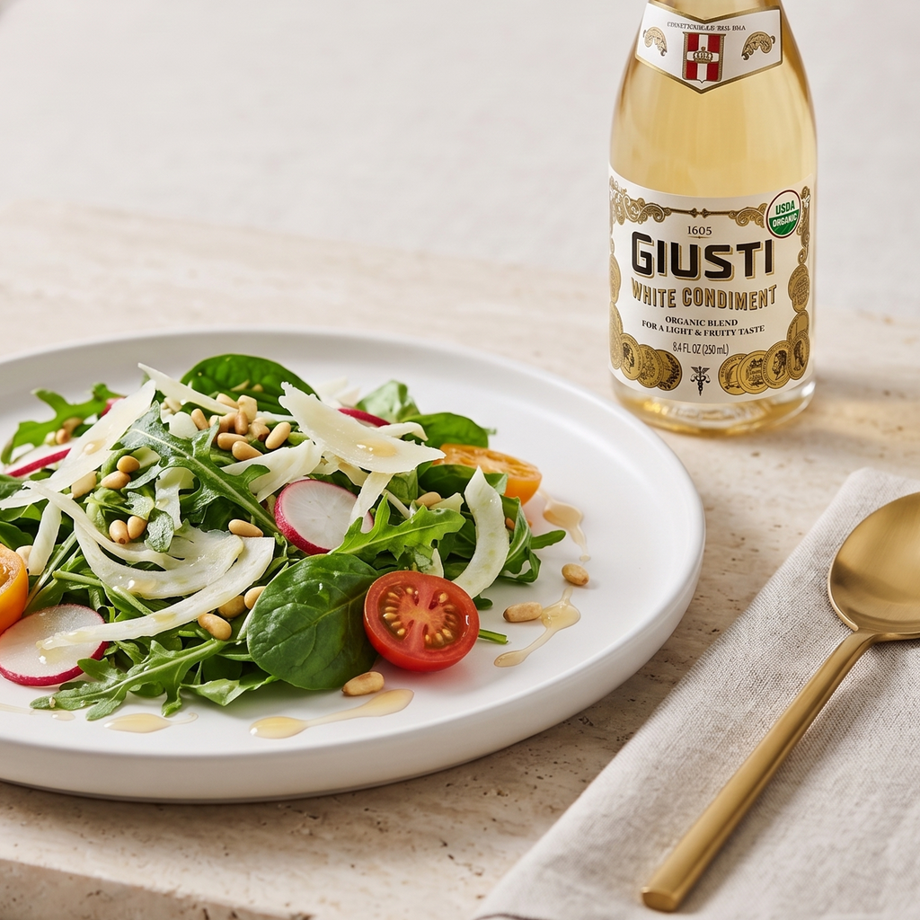 Organic White Wine Vinegar, Sweet & Fruity - By Giusti