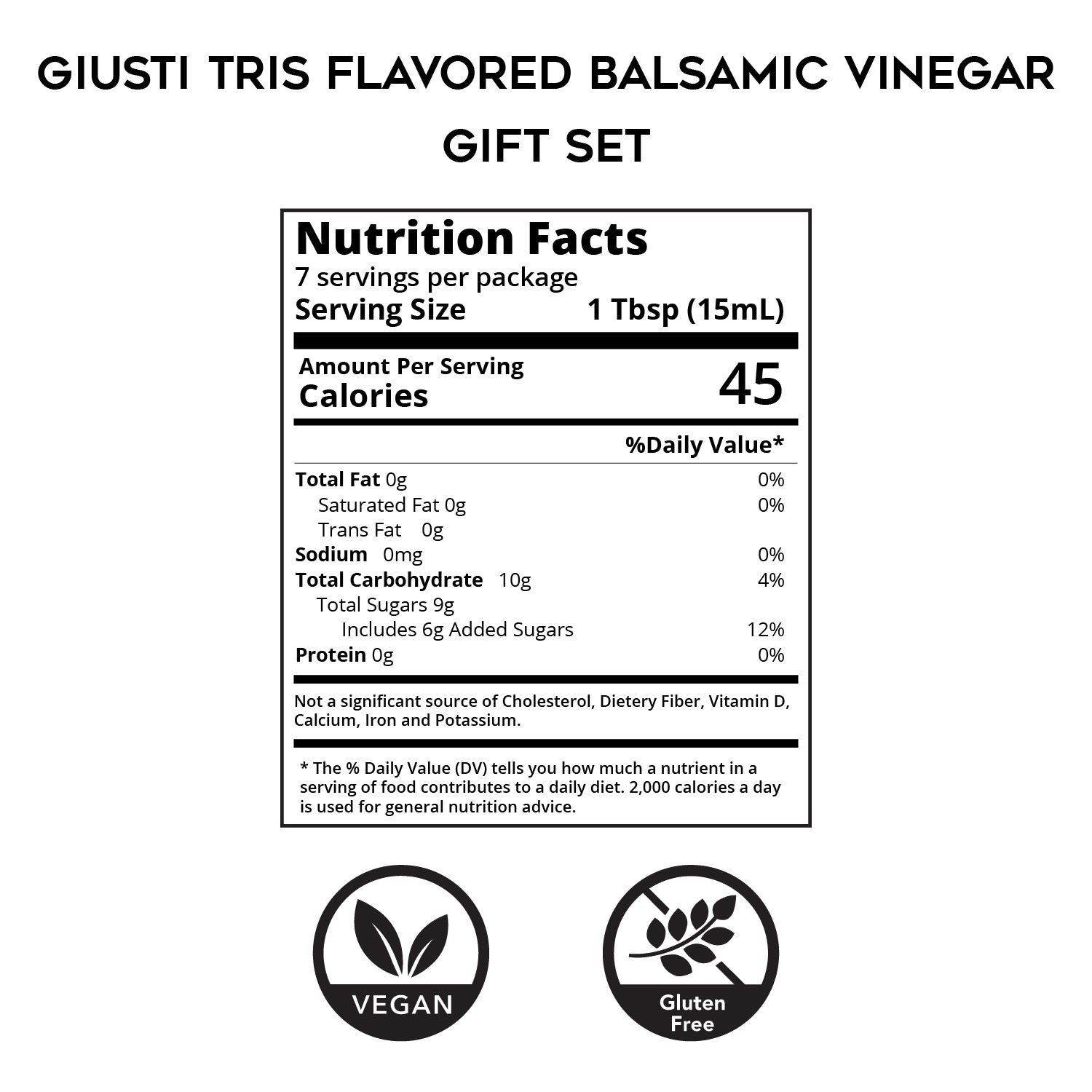 Infused Balsamic Vinegar -Truffle,fig & raspberry -Gift Set by Giusti