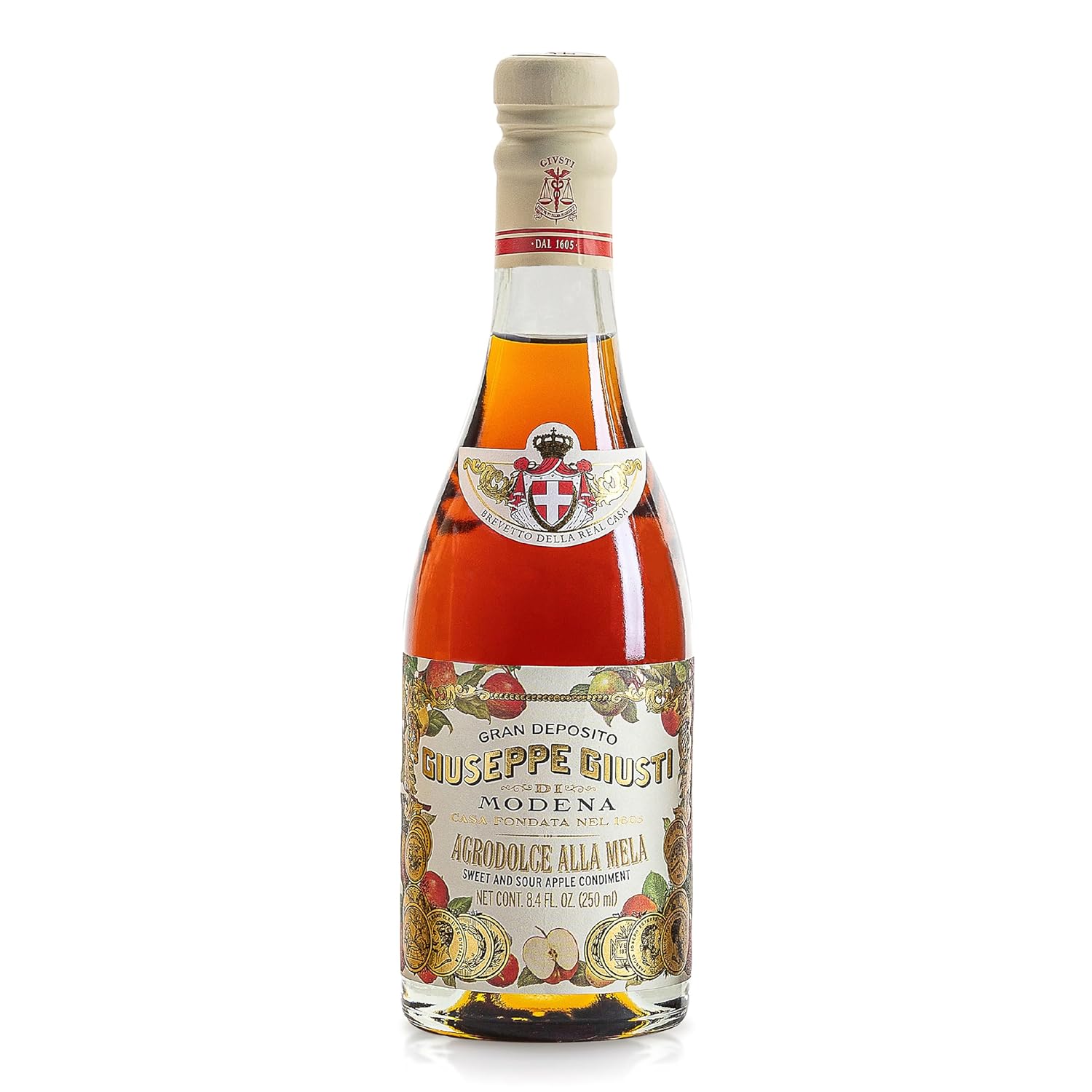 Giusti Mela Apple Vinegar Sweet and Sour Gourmet Fruit Condiment from Modena, Italy - by Giusti
