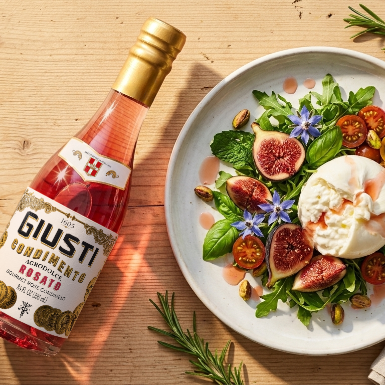Rosé Wine Vinegar, Sweet & Fruity Condiment - By Giusti