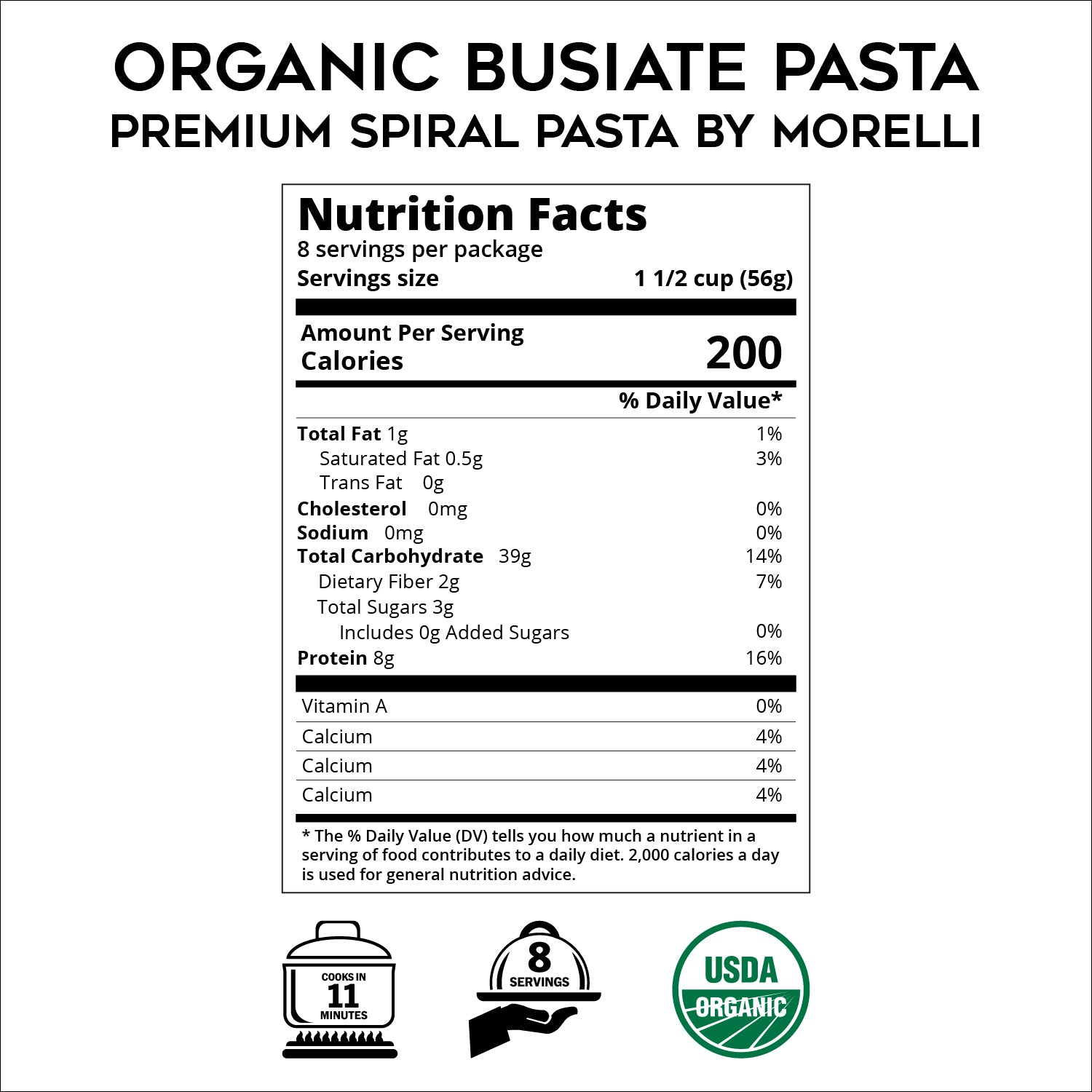 Organic Busiate Pasta - Premium Spiral Pasta by Morelli