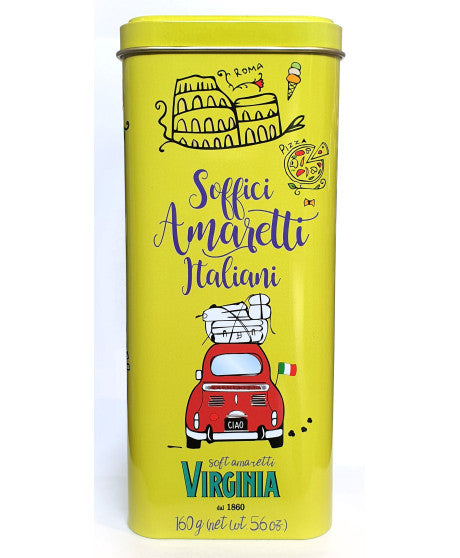 Gourmet IItalian Cookie Tin – Hazelnut Filled , Baci di Dama & Classic Amaretti - By Amaretti Virginia