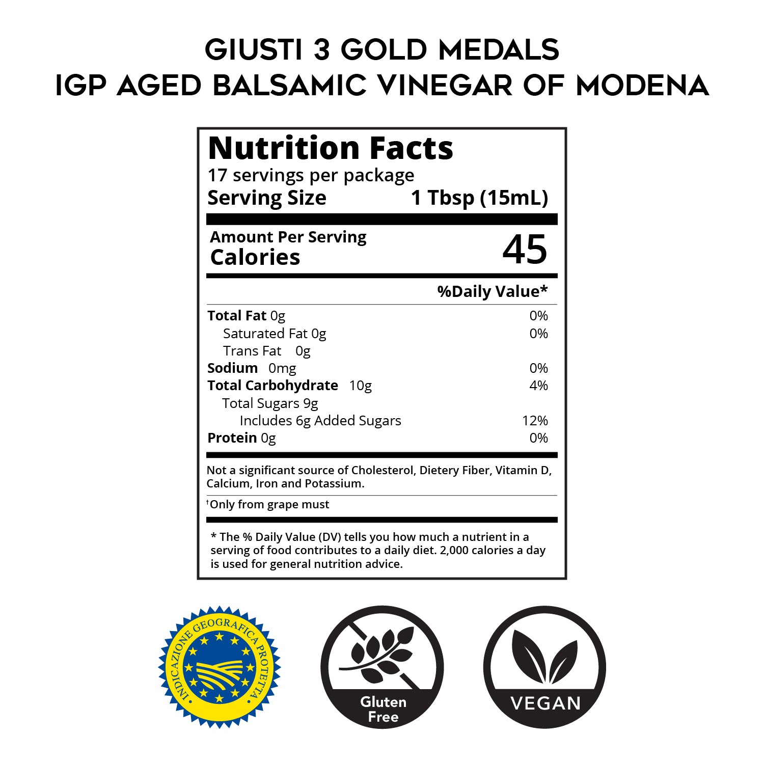 Aged (12yr) Balsamic Vinegar of Modena - IGP - 3 Gold Medals - by Giusti