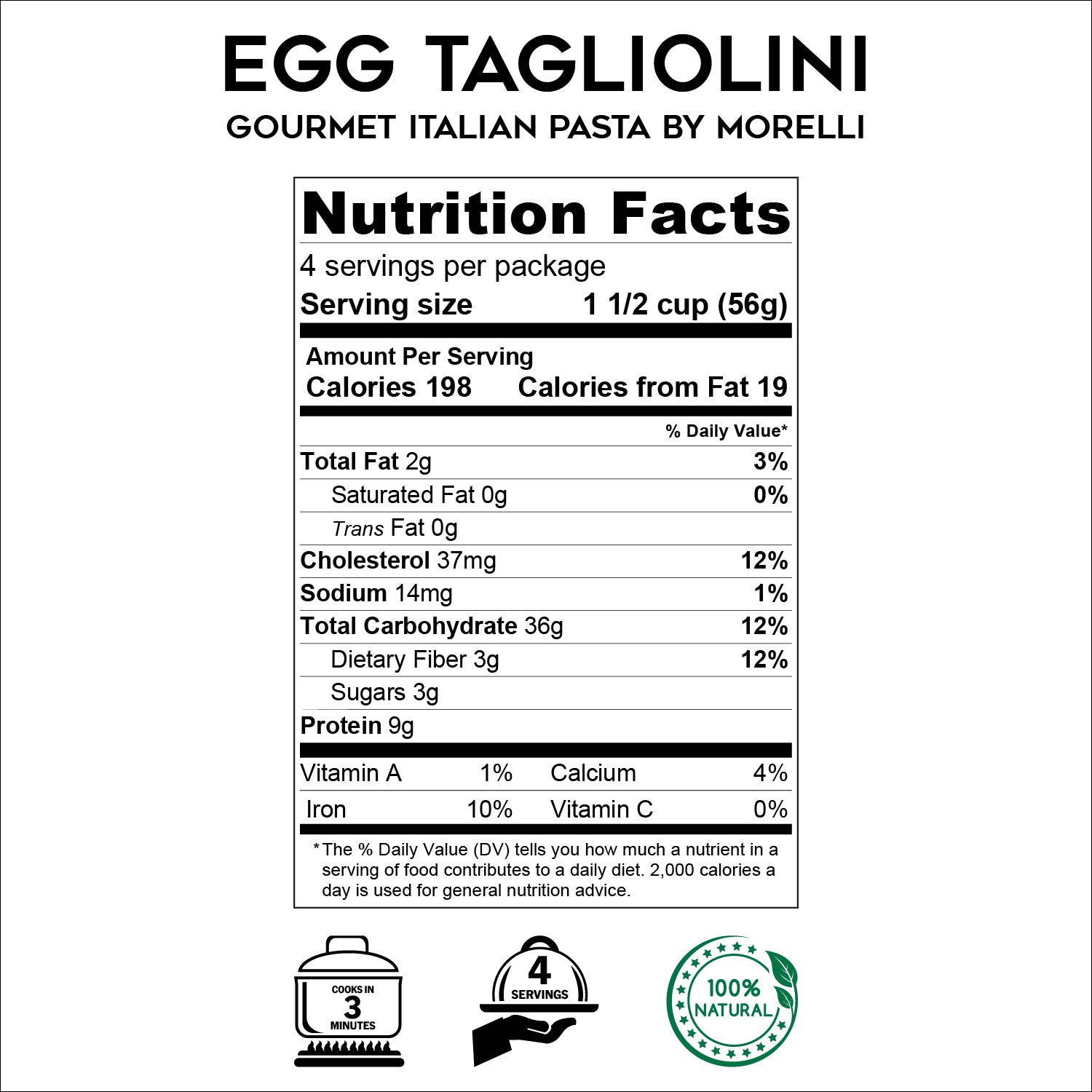 Egg Tagliolini - Gourmet Italian Pasta by Morelli