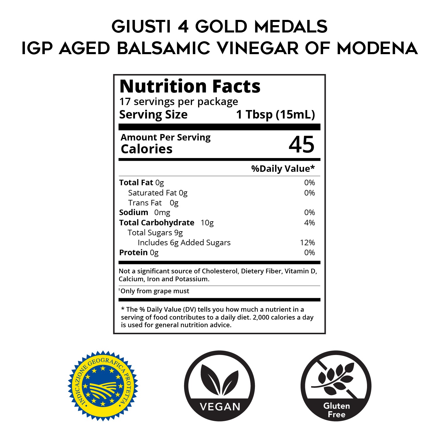 Aged (15yr) Balsamic Vinegar of Modena - IGP - 4 Gold Medals - by Giusti