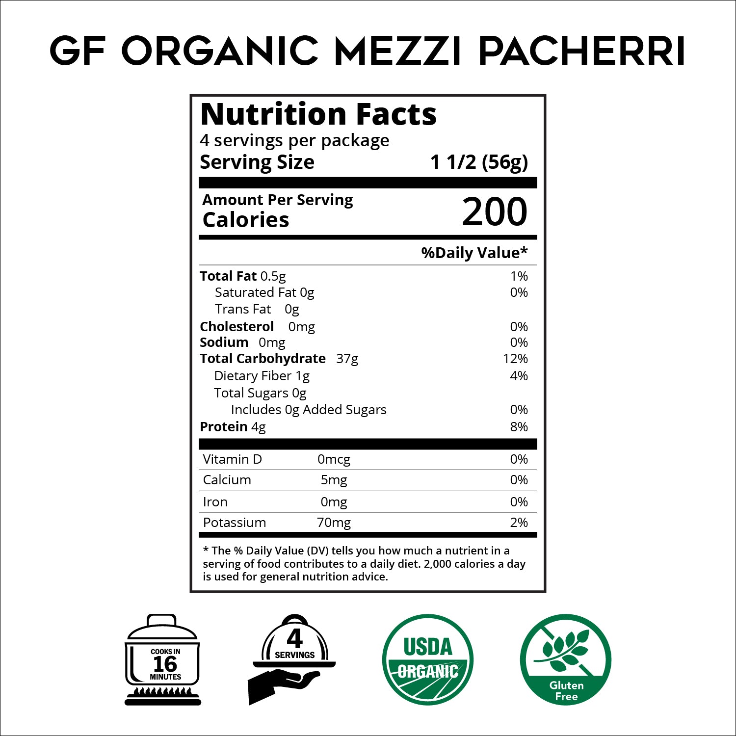 Organic Mezzi Pacherri Pasta - Gluten-Free Pasta from Italy by Morelli