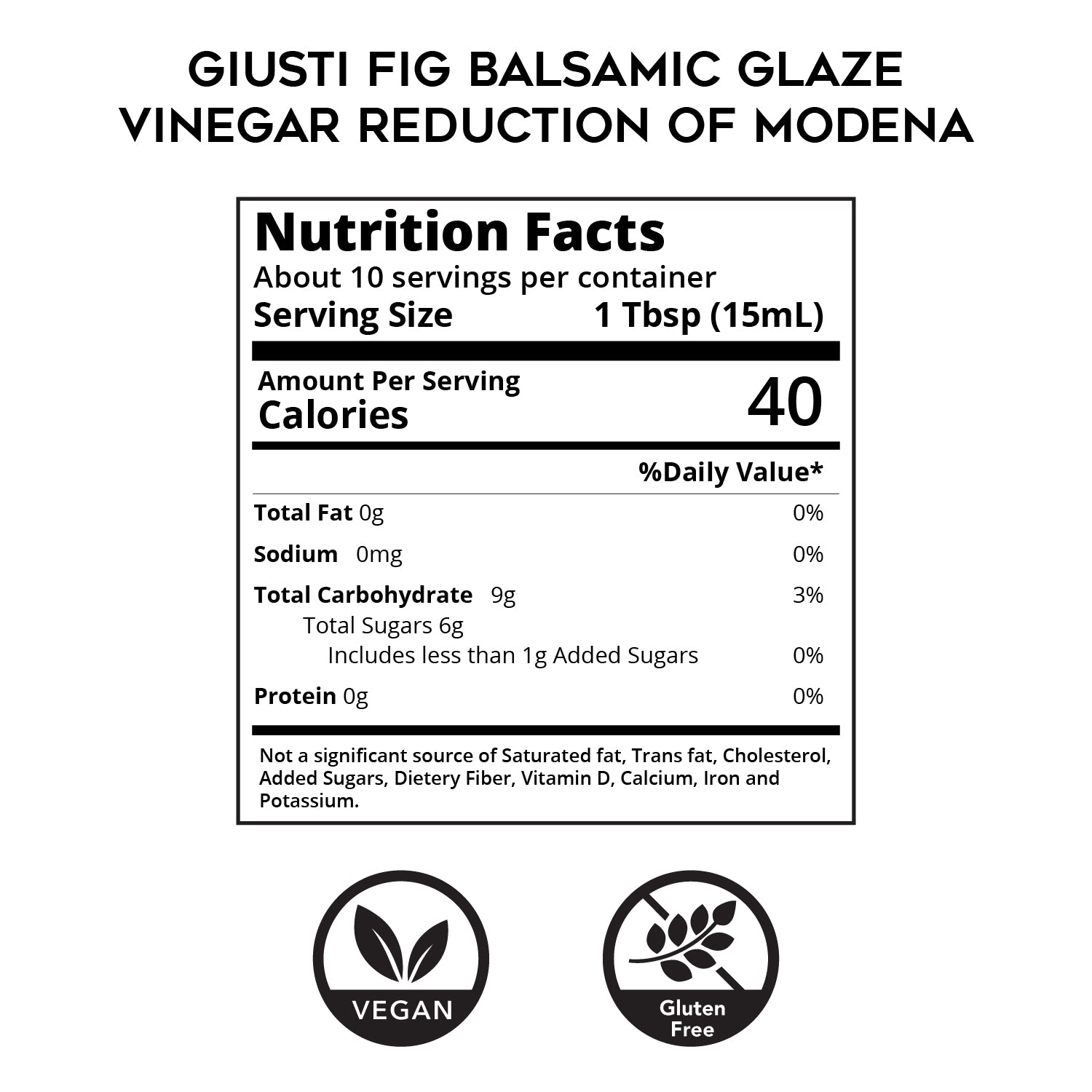 Fig Flavored Balsamic Glaze - Balsamic Reduction of Modena by Giusti