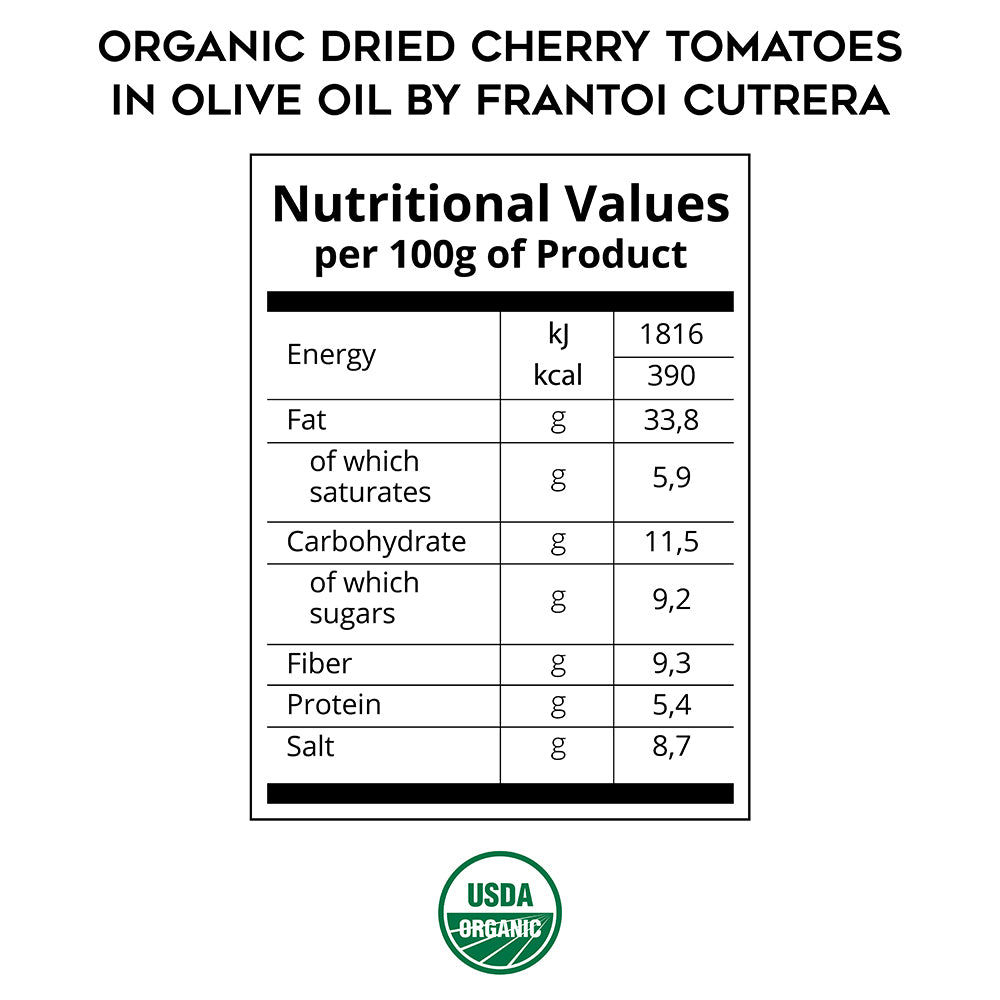Organic Dried Cherry Tomatoes in Olive Oil by Frantoi Cutrera