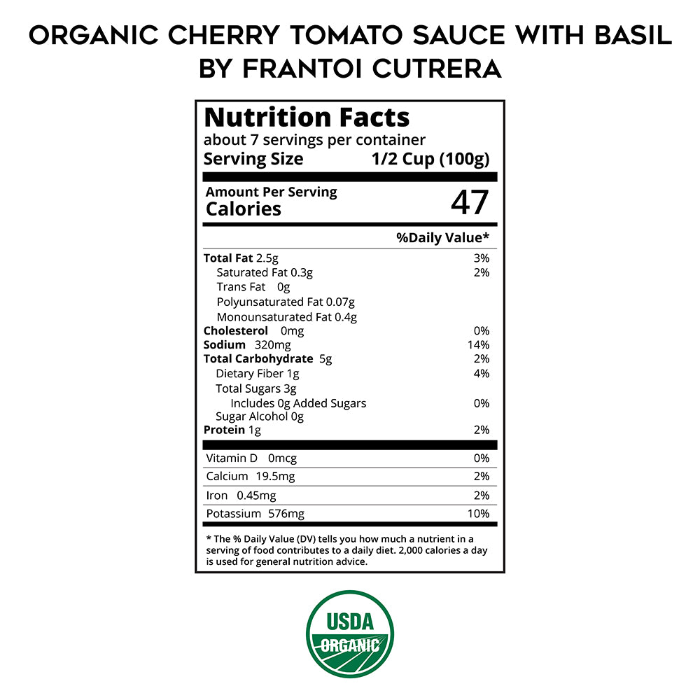 Cherry Tomato Sauce with Basil by Frantoi Cutrera