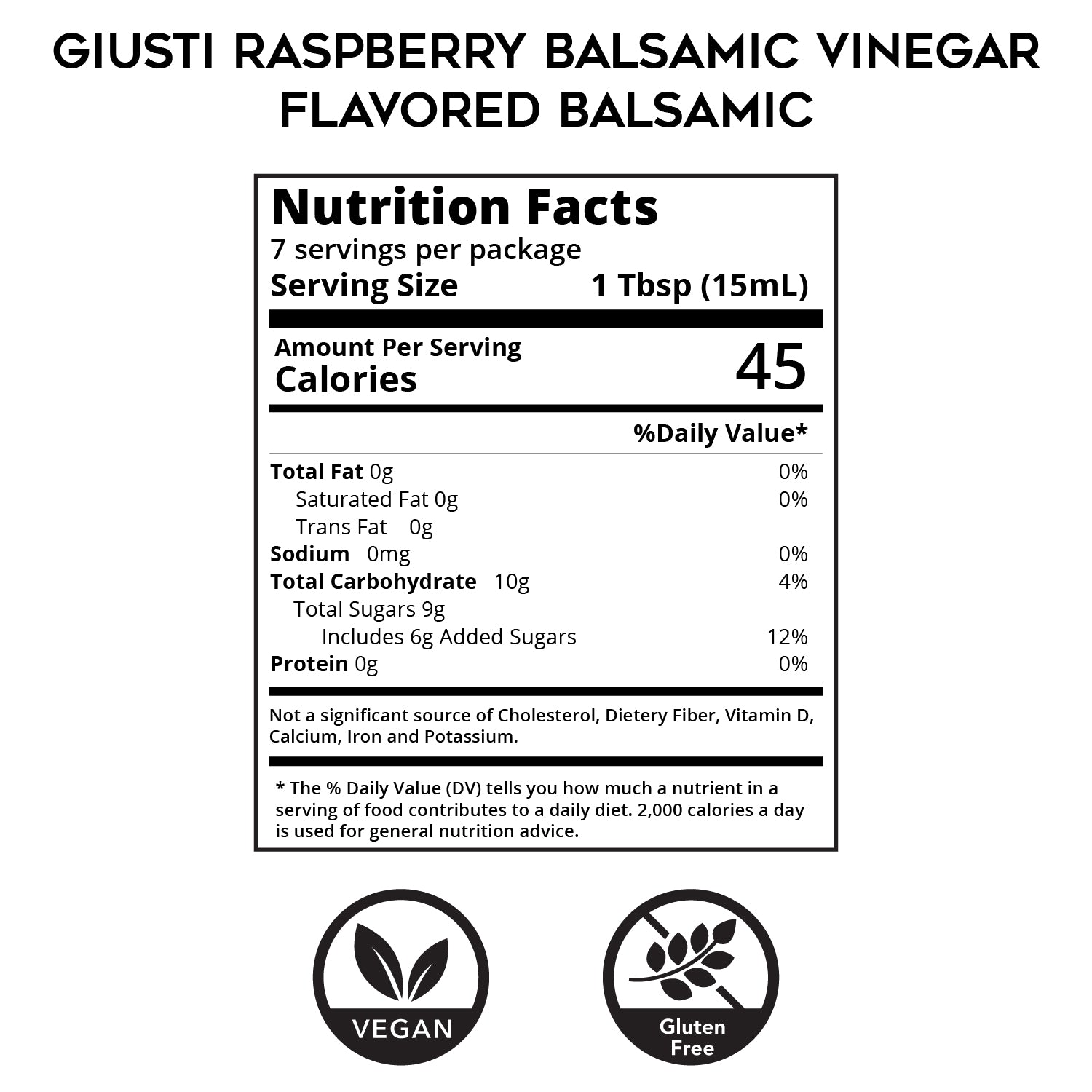 Raspberry Balsamic Vinegar - Flavored Balsamic Vinegar of Modena by Giusti