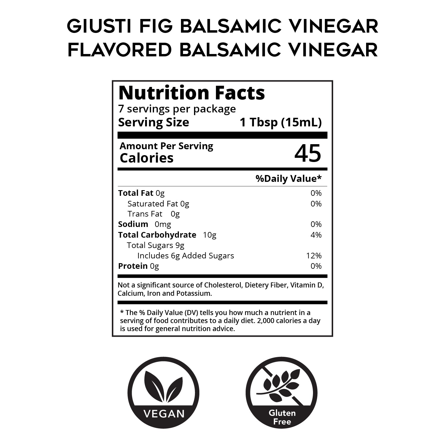 Fig Balsamic Vinegar - Flavored Balsamic Vinegar by Giusti