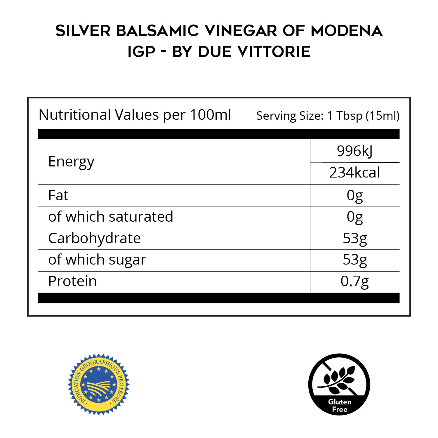 Argento Silver Balsamic Vinegar of Modena - IGP Certified- by Due Vittorie