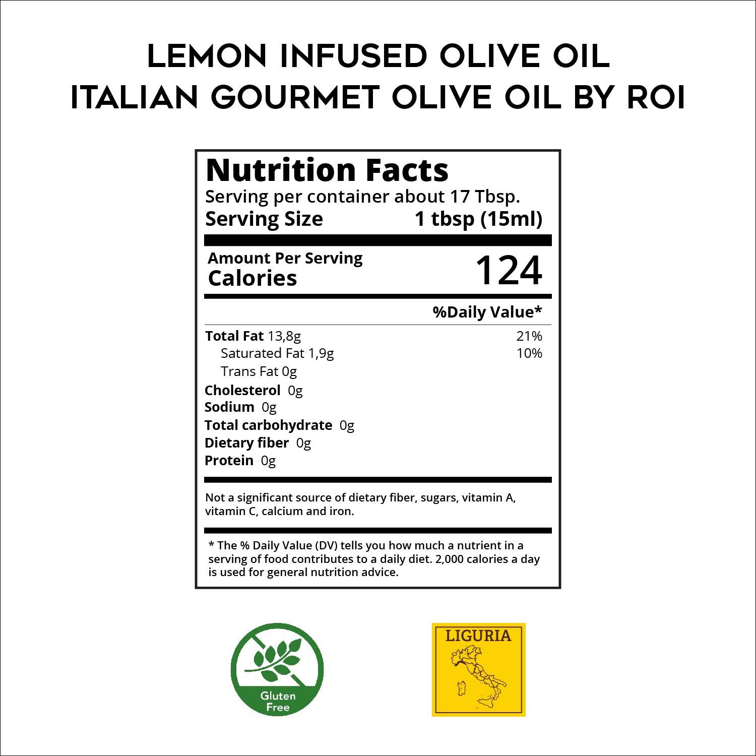 Lemon Infused Olive Oil - Italian Gourmet Olive Oil by ROI