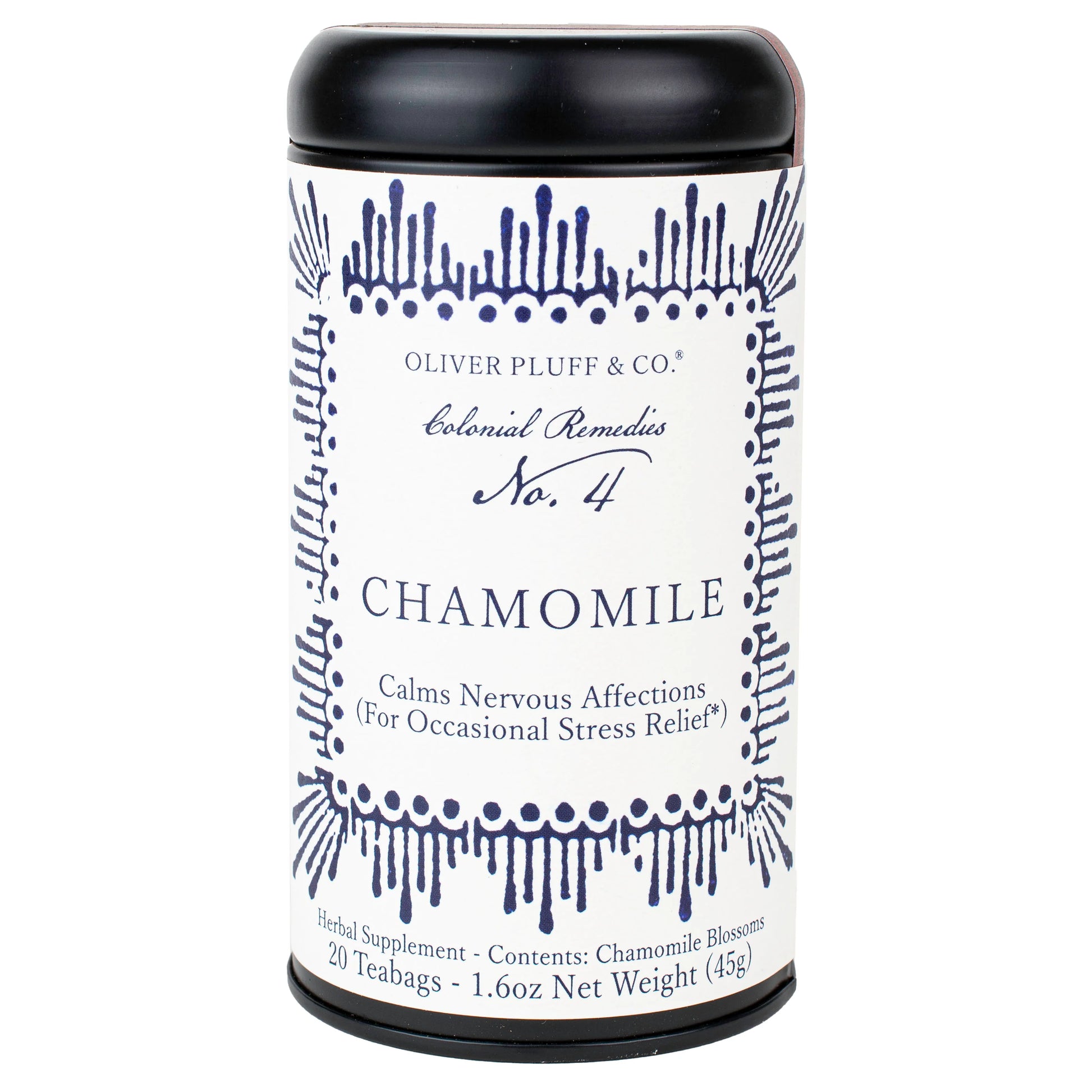 Chamomile Tea, Colonial Herbal Remedy No. 4 Gift Tin- By Oliver Pluff