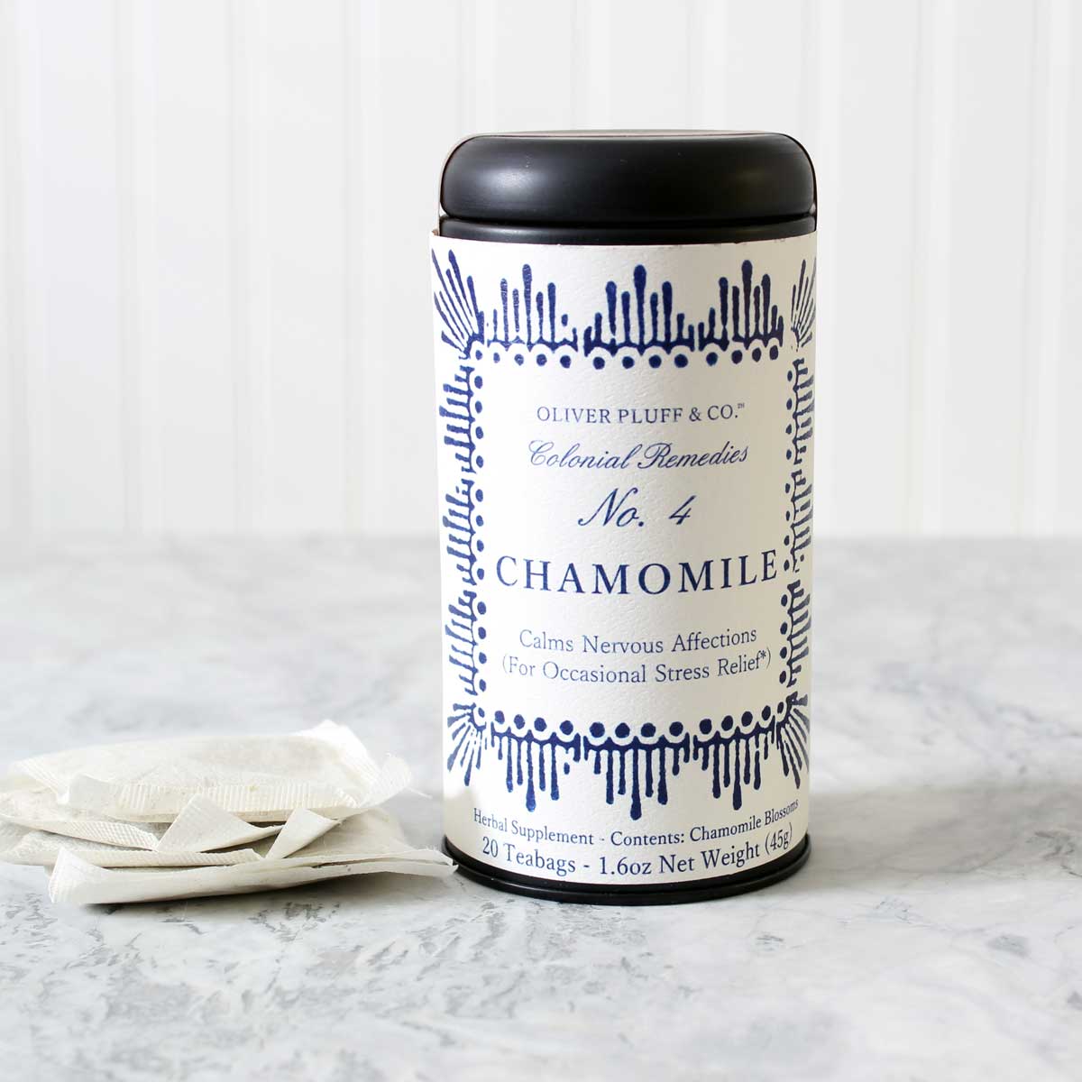 Chamomile Tea, Colonial Herbal Remedy No. 4 Gift Tin- By Oliver Pluff