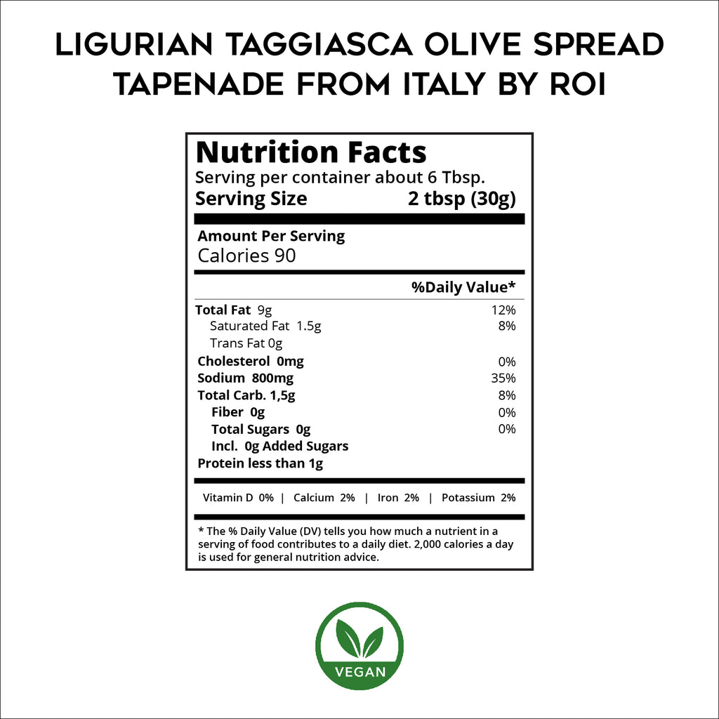 Ligurian Taggiasca Olive Spread - Tapenade From Italy by ROI