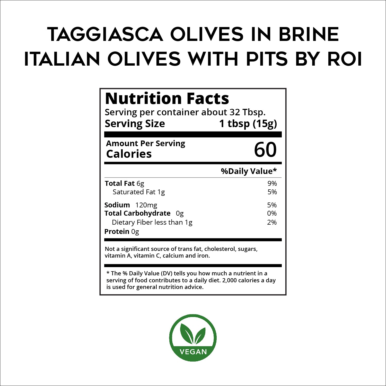 Taggiasca Olives in Brine - Italian Olives with Pits by ROI