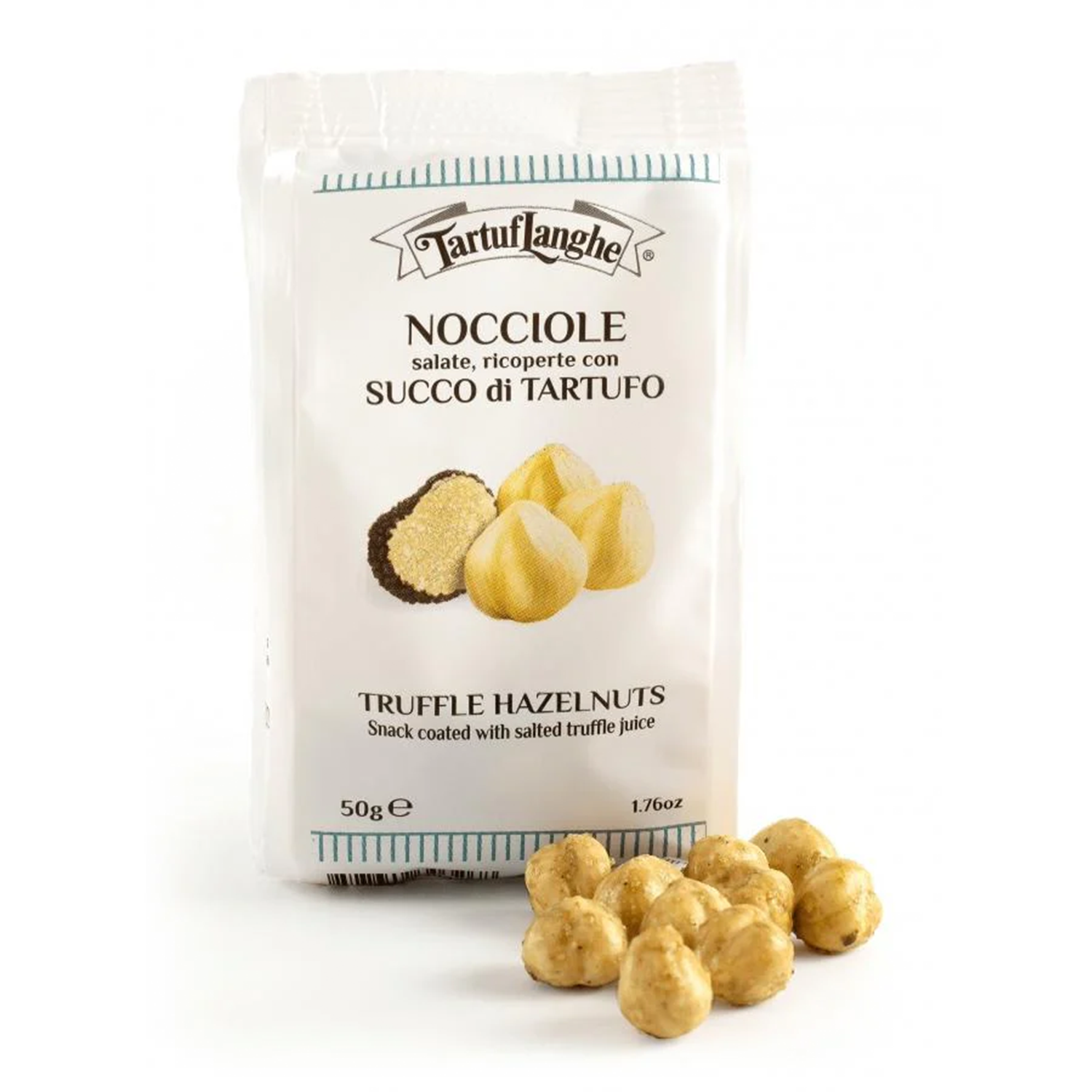 Tartuflanghe truffle hazelnutssnack coated with salted truffle juice