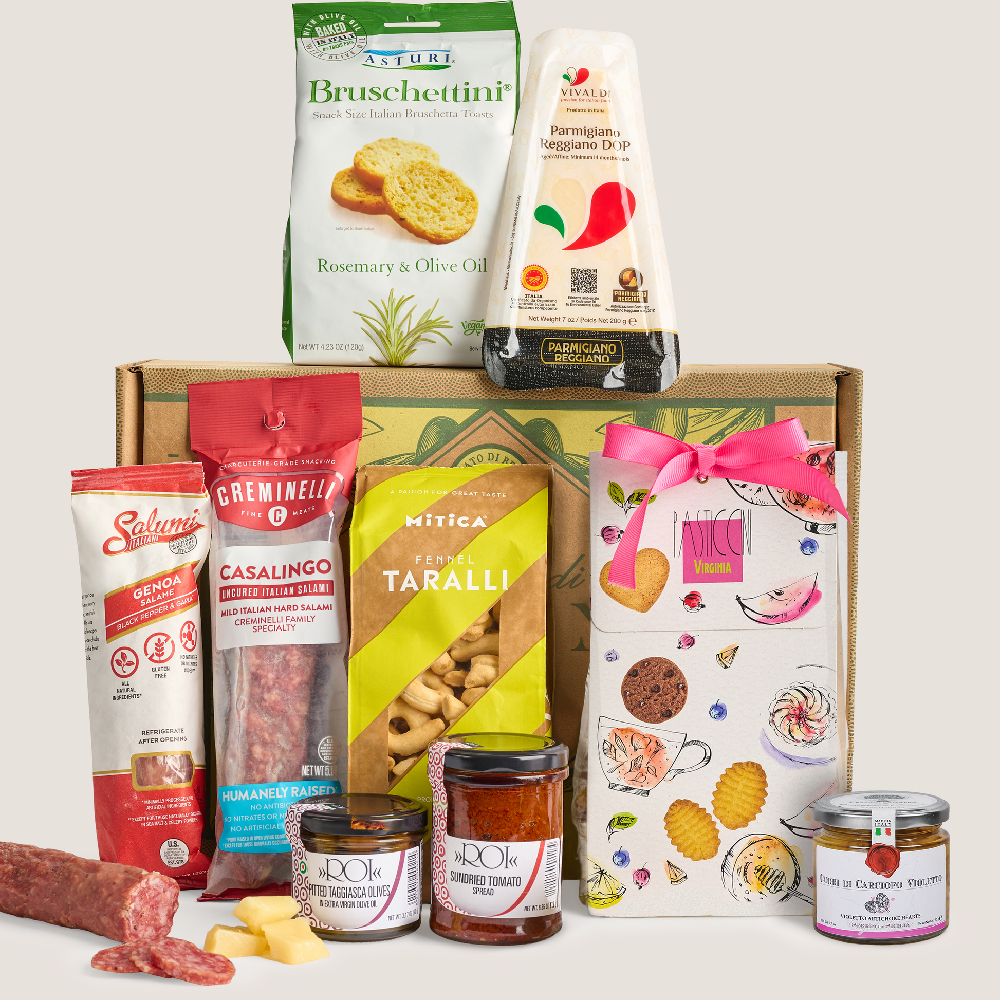 Just add the Wine: Meat and Cheese Board - Italian Gift Basket