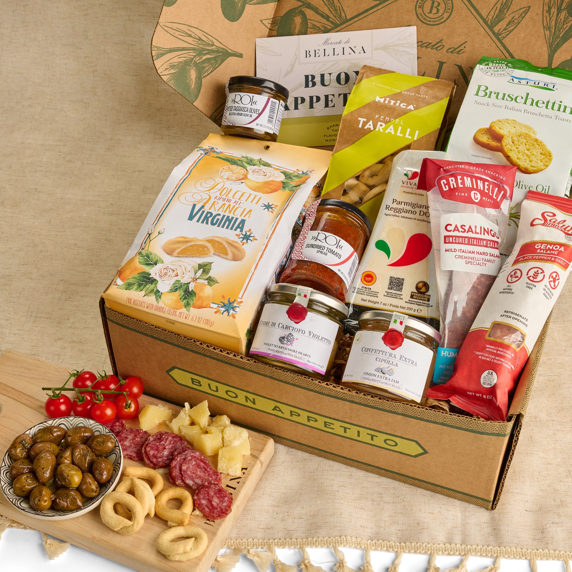Just add the Wine: Meat and Cheese Board - Italian Gift Basket