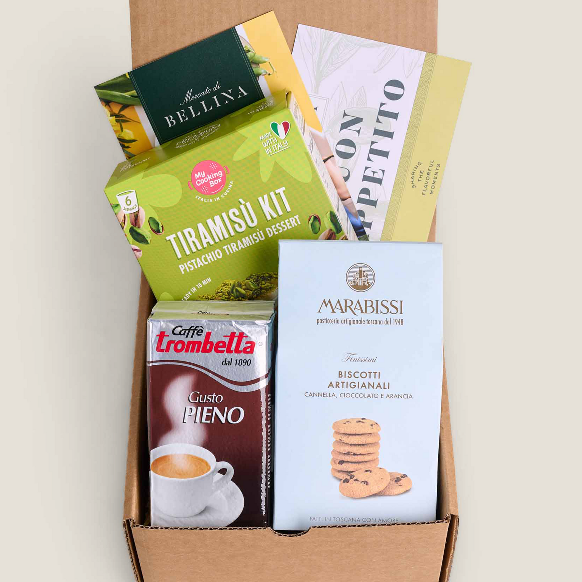 coffee kit, cookies, tiramisu kit