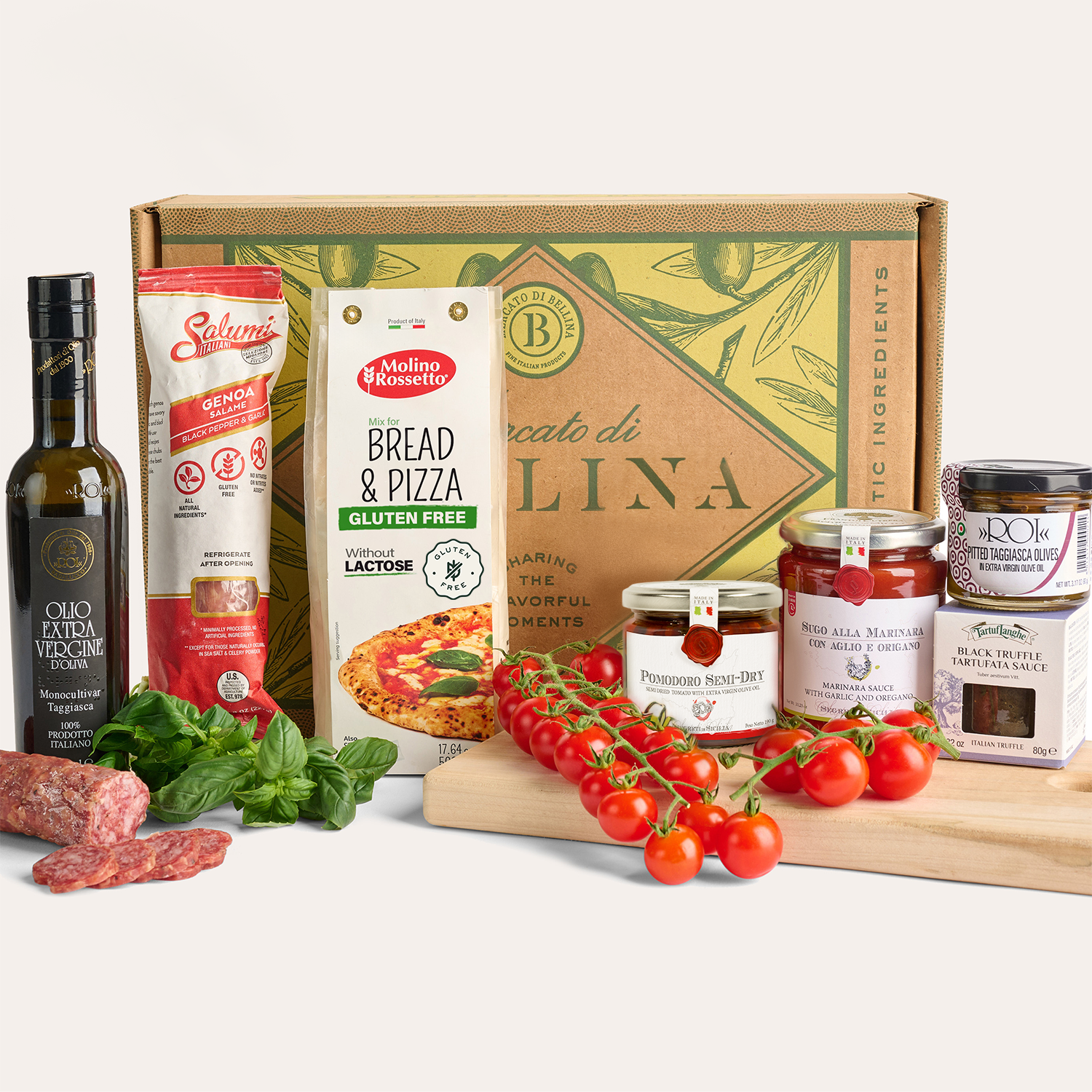 Ultimate Italian Pizza Party Basket with Truffle & Salami