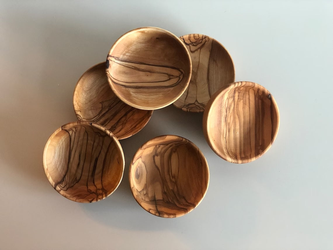 Dipping/Spice Olive Wood Dish 4"