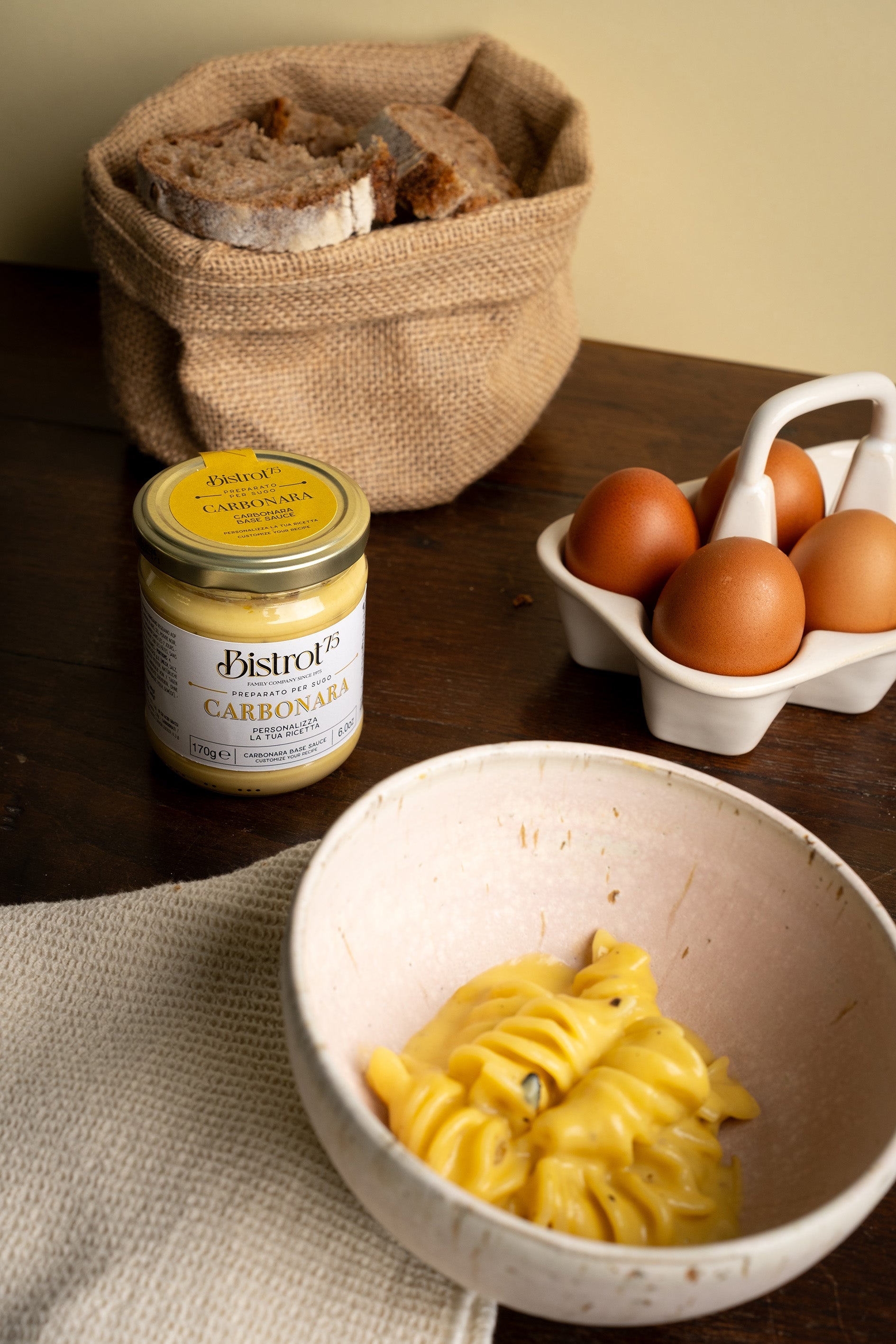 Carbonara Base, Authentic Roman Recipe, No Cream - By Bistrot75